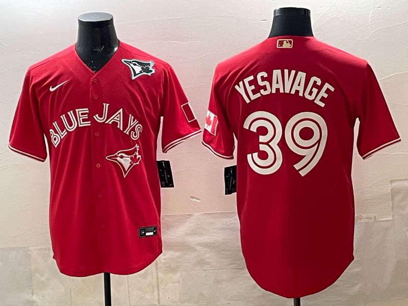 Men 2025 Toronto Blue Jays #39 Yesavage Red Game Nike MLB Jersey style 03->toronto blue jays->MLB Jersey